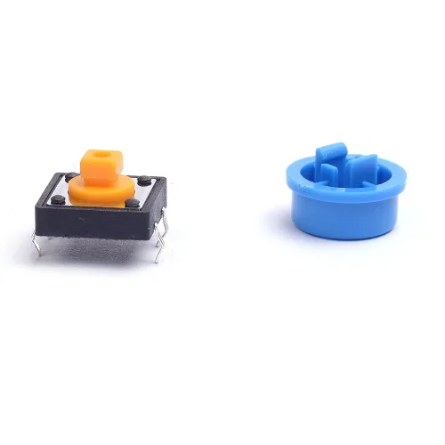 Vista 3 de 25 unids 0.472x0.472x0.287 in táctil momentáneo interruptor táctil táctil interruptor táctil micro interruptor 4 pines SMD PCB con tapa para Arduino
