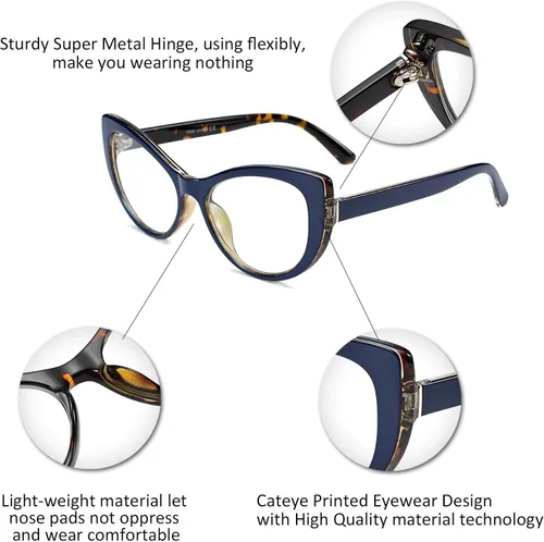 Vista 3 de FEISEDY Gafas de ojo de gato para mujer B2441