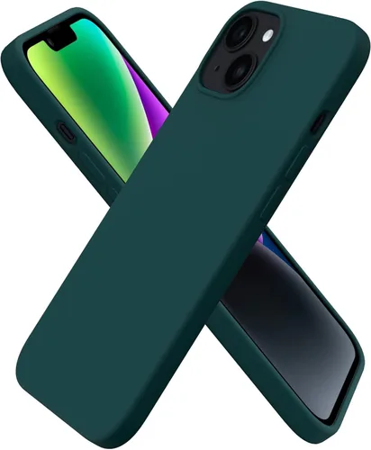 Vista 8 de ORNARTO Funda para iPhone 14 de 6.1 pulgadas, cubierta delgada de silicona Azul bebé