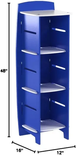 Vista 3 de Legaré Furniture Estantería de 3 niveles para muebles infantiles, organizador de almacenamiento con estantes ajustables para dormitorio de niños
