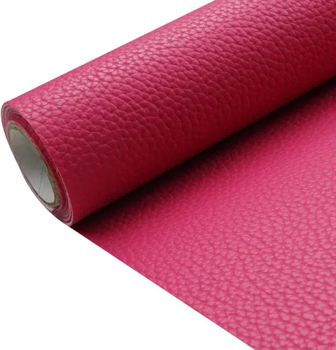 Vista 23 de Tela de cuero de imitación de textura litchi azul bebé PU 11.8x53.14 pulgadas (30x135 cm) de 1.13 mm de espesor para tapicería, manualidades