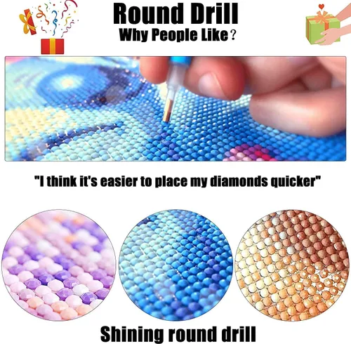 Vista 4 de antor Paquete de 10 kits de pintura de diamantes 5D para adultos, juego de arte de diamantes de paisaje de taladro completo, lienzo de pintura
