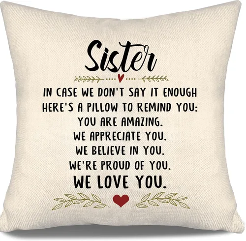 Vista 13 de En caso de que no lo diga lo suficiente aquí hay una almohada para recordarte que eres increíble, te aprecio, te quiero. Funda de almohada para tía