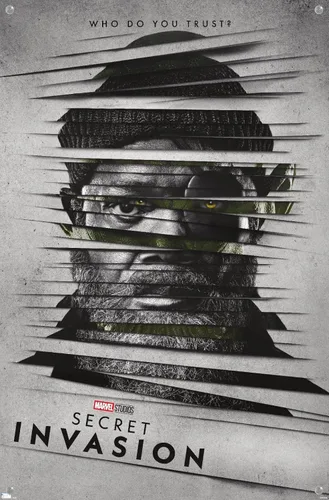 Vista 4 de Trends International Marvel Secret Invasion - Póster de pared de una hoja de Nick Fury, 14.725 x 22.375 pulgadas, paquete de póster premium y alfiler
