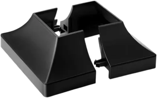 Vista 2 de JM Steel - Falda de plástico entrelazada para postes de 2 x 2 pulgadas para poste y 4.5 x 4.5 pulgadas para base. (1 paquete)