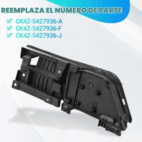 Vista 5 de Carcasa de bisagra de bolsillo para puerta de llenado de combustible + cubierta negra compatible con Ford Transit Vans 150 250 350 HD 2015-2023