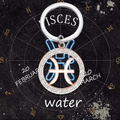 Vista 7 de TGBJE Llavero de constelación del zodiaco, regalo del signo del zodiaco, regalo de contorno del zodiaco, horóscopo, constelación, celestial, llavero