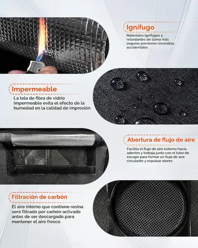 Vista 9 de Caja grande de resina para impresora 3D con kit de ventilación, luz LED, impresión 3D, cubierta ventilada para tienda de campaña, elimina olores, a