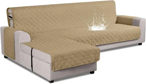 Vista 18 de VANSOFY Fundas de Sofá Seccional Mejoradas 100% Impermeables en Forma de L Funda Reversible para Chaise Lounge Funda Protectora de Sofá Seccional