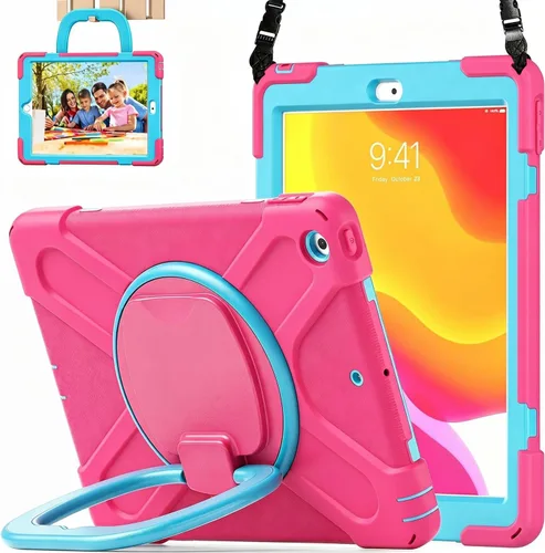 Vista 18 de Funda para iPad de 10.2 pulgadas de 9ª generación 2021 / 8ª generación 2020 / 7ª 2019, funda a prueba de golpes para niños con protector