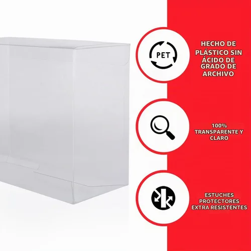 Vista 2 de EVORETRO [Paquete de 10] Funda protectora doble para Funko Pop 2 unidades – Funda protectora de plástico transparente para mascotas de 0.014 in
