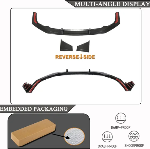 Vista 7 de Borde de parachoques delantero de fibra de carbono seco para Audi RS7 C8 2020-2022 Sportback 4 puertas protector divisor de alerón de barbilla