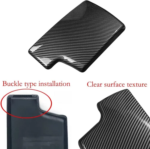 Vista 6 de para BMW Serie 3 E90 E91 E92 E93 2006-2012 ABS Cubierta de Caja de Almacenamiento de Cubierta de Tapa de Consola de Coche de Fibra de Carbono
