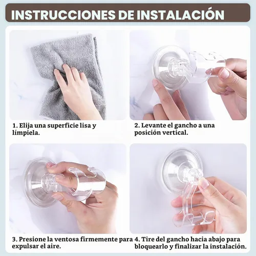 Vista 6 de VIS'V Soporte para maquinilla de afeitar con ventosa para ducha para él