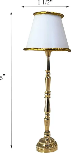Vista 4 de Lámpara de pie en miniatura para casa de muñecas, luz LED que funciona con pilas, accesorio funcional para muebles de casa de muñecas