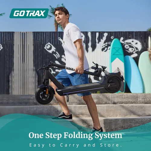 Vista 4 de Gotrax Electric Scooter for Adults, Max 25/28 Mile Range,10.4/12Ah Big Capacity Battery,10" Solid Tire, 500w Motor up to 20Mph Speed w/Electric Code