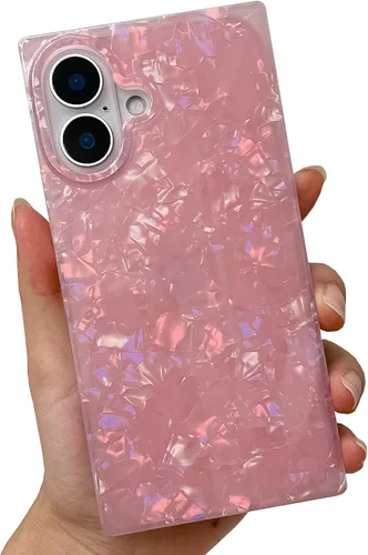 Vista 39 de Funda compatible con iPhone 14 Pro con borde rectangular, bonita funda protectora de lujo con pintura al óleo y flores para mujeres y niñas, funda