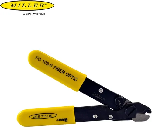 Vista 4 de Miller Pelacables de fibra óptica de un solo orificio serie FO 103-S-200 para técnicos de trabajo, electricistas e instaladores, apertura