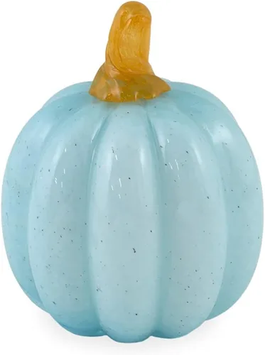 Vista 7 de Boston International Calabaza decorativa de vidrio de mesa, pequeña, moteada