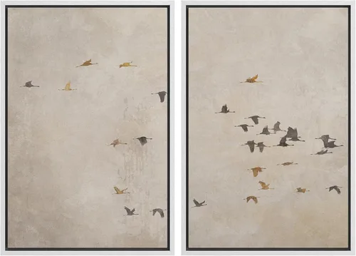 Vista 149 de SIGNWIN Lienzo enmarcado para pared, ilustraciones abstractas texturizadas en tonos beige terrosos, arte moderno, decorativo, contemporáneo