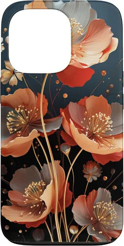 Vista 10 de Red Poppies Flowers In A Field Case for iPhone 16