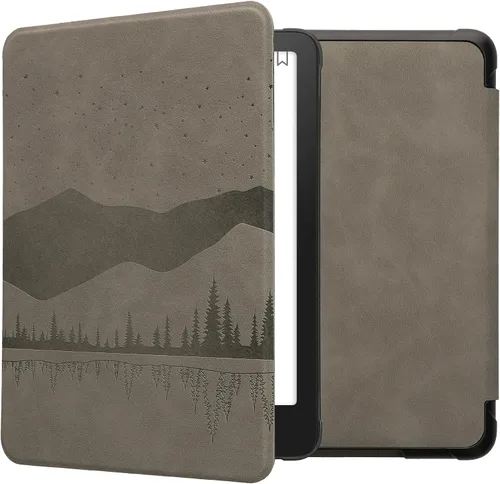 Vista 9 de kwmobile Funda compatible con Amazon Kindle Paperwhite (10.Gen - 2018) - Funda para lector electrónico - Esquema de viaje rosa polvoriento