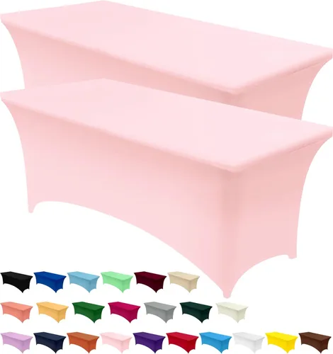 Vista 52 de Utopia Kitchen Mantel rectangular de spándex de 4 pies [1 unidad, negro] 200 GSM elástico, ajustado, lavable y resistente a las arrugas, cubierta