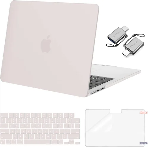 Vista 26 de Mosiso Funda para MacBook Air de 13 y 13.6 pulgadas, 2024, 2023 y 2022, M3 A3113, M2 A2681, Touch ID, carcasa rígida, cubierta de teclado, protector