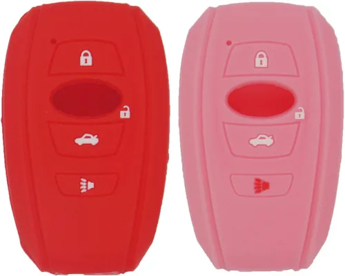 Vista 16 de LemSa Funda protectora de silicona con 4 botones para Subaru 2016-2018 Forester 2017-2018 Outback 2015 2016 2018 XV Crosstrek 2017 Impreza 2014-2017