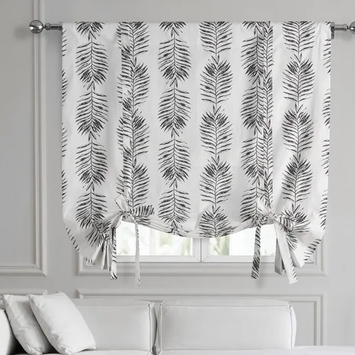 Vista 26 de HPD Half Price Drapes PRCT-TUD211A-63 - Cortinas de algodón estampado para oscurecer la habitación, cortina enrollable de globo para sala de estar