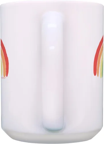 Vista 2 de Taza con diseño de arcoíris Love Always Wins LGBTQA Ally Gifts Gay Pride Gifts Hope - Taza de café de 15 onzas, color blanco