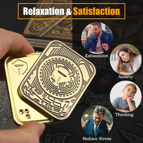 Vista 6 de Cool Chip Fidget Slider para niños, juguetes para ansiedad para adultos, juguetes magnéticos de metal, juguetes de escritorio, accesorios EDC
