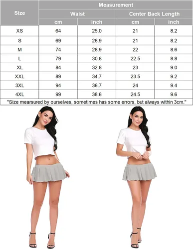 Vista 6 de Avidlove - Minifalda plisada sensual para mujer, lencería de colegiala con volantes
