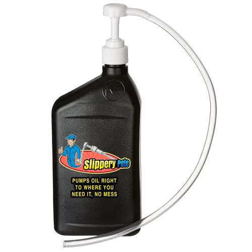 Vista 4 de Slippery Pete La bomba manual de 5 cc transfiere aceite de engranajes, transmisión y fluidos diferenciales de botellas de cuarto de galón