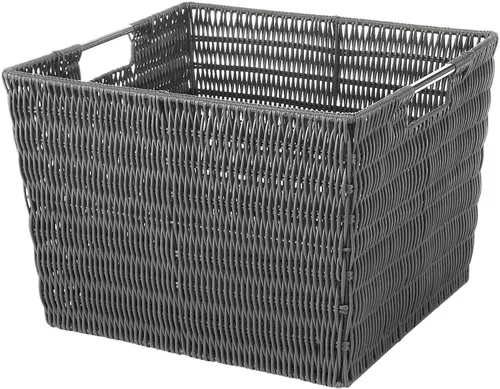 Vista 19 de Whitmor 6500-2712-BLK Rattique Canasta Negra Pequeña para Estante