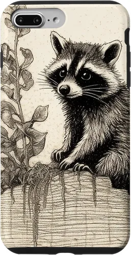 Vista 12 de Minimalistic Plant Draw Racoon Case for iPhone 17
