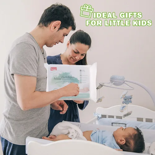 Vista 6 de Fasoar - Pañales de tela de 6 capas, pañal de algodón grueso lavable absorbente para bebés y niños pequeños, multiusos, 61012