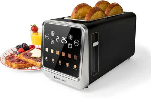 Vista 10 de Inspirex - Tostadora de palanca con pantalla táctil de dos rebanadas, color negro