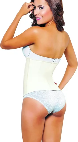 Vista 2 de Faja Colombiana CINTURILLA Reductora Cincher de compresión Powernet Shapewear (XL, beige), Beige