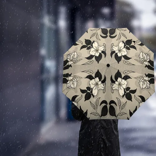 Vista 3 de DHDM Parasol Umbrella for Outdoor Automatic Eight Strands Rain Umbrella Adults Shade Umbrellas