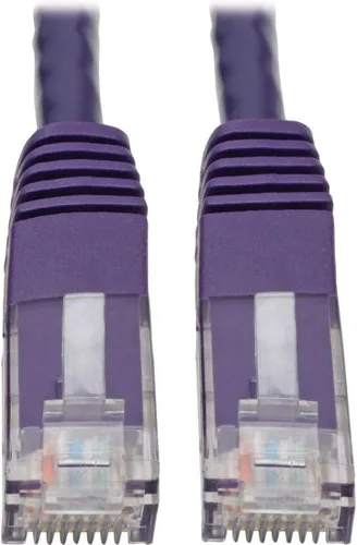 Vista 16 de Tripp Lite Cable de conexión moldeado Gigabit Cat6 Cat5e RJ45 M/M 550MHz Gris