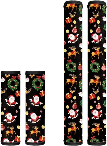 Vista 9 de Candy - Juego de 4 fundas para manija de puerta de refrigerador, decoración navideña, para cocina, mantiene tu nevera, microondas, horno
