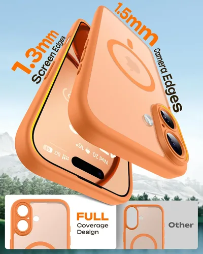 Vista 306 de TOCOL Funda para iPhone 11, compatible con Magsafe, protección completa de cámara, imanes integrados, protección contra caídas, funda translúcida