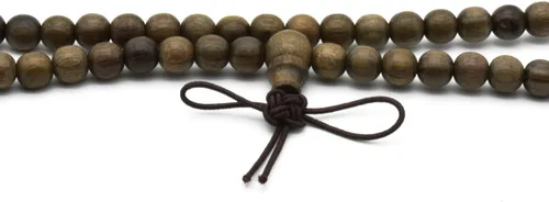 Vista 5 de Zen Dear Pulsera unisex de ébano enterrado con cuentas de oración budista de Buda