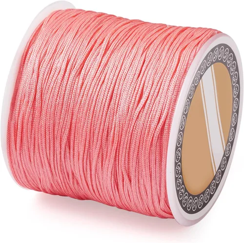 Vista 43 de Cheriswelry 8 rollos de 49 yardas/rollo de 0.031 in de hilo de nailon para macramé, cordón de nudo chino para pulsera tejida personalizada