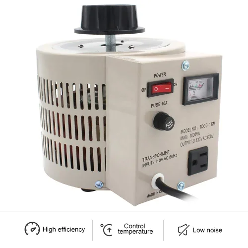 Vista 5 de LVYUAN Transformador Variable Regulador de Voltaje Variable, Salida 0-130V, Entrada 110V-120V (1000VA)