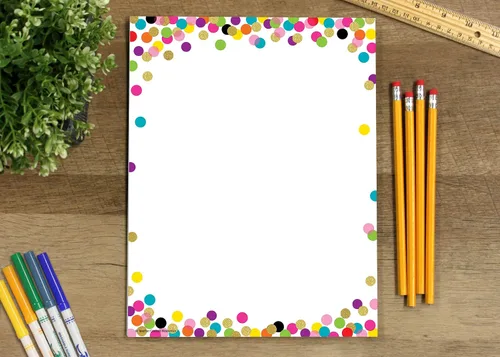 Vista 2 de Papel para computadora con confeti