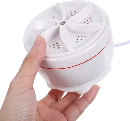 Vista 2 de GALPADA Mini lavadora de turbina ultrasónica portátil, limpiador de ropa ligero para viajes, viajes de negocios, escuela, hecho de material PP