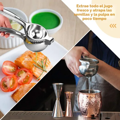 Vista 2 de Exprimidor de limón, exprimidor de limón, exprimidor de cítricos de mano, prensa de mano de limón de metal, herramienta de barra exprimidora