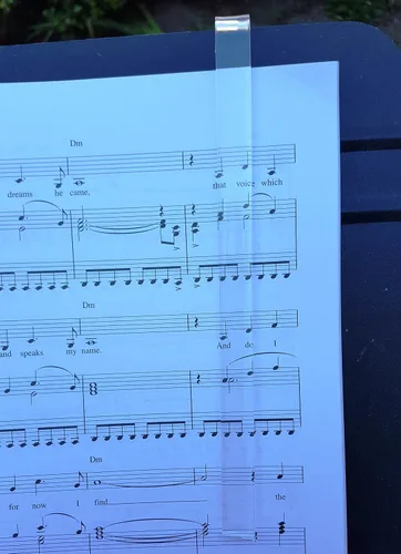 Vista 2 de Soporte para página de soporte de música, agarre transparente, paquete de 2